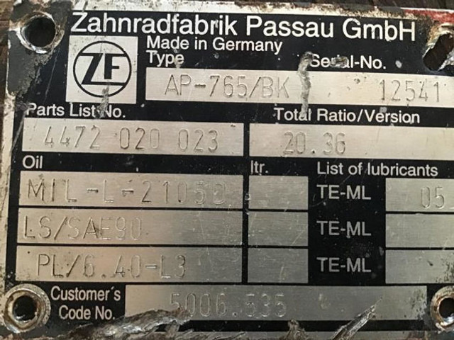 ZF Final Drive - Suspension: photos 4 ZF Final Drive - Suspension: photos 4