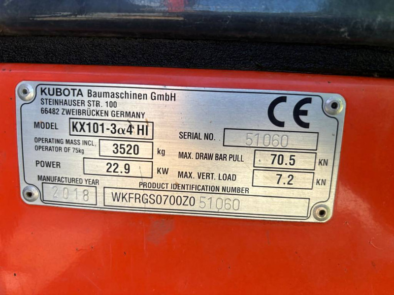 RESERVERT !! Kubota Kubota KX 101-3 - Mini pelle: photos 5 RESERVERT !! Kubota Kubota KX 101-3 - Mini pelle: photos 5