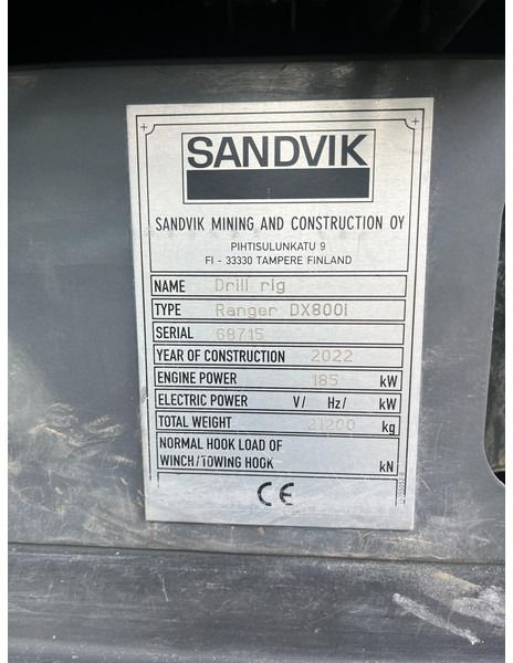 Sandvik Ranger DX800i - Foreuse: photos 5 Sandvik Ranger DX800i - Foreuse: photos 5