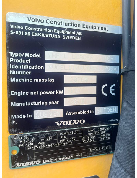Volvo L 110 H - Chargeuse sur pneus: photos 5 Volvo L 110 H - Chargeuse sur pneus: photos 5