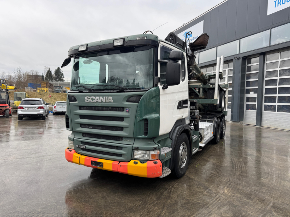 SCANIA R480 6x2 Loglift F265 mit Dolly - Camion grumier: photos 1 SCANIA R480 6x2 Loglift F265 mit Dolly - Camion grumier: photos 1