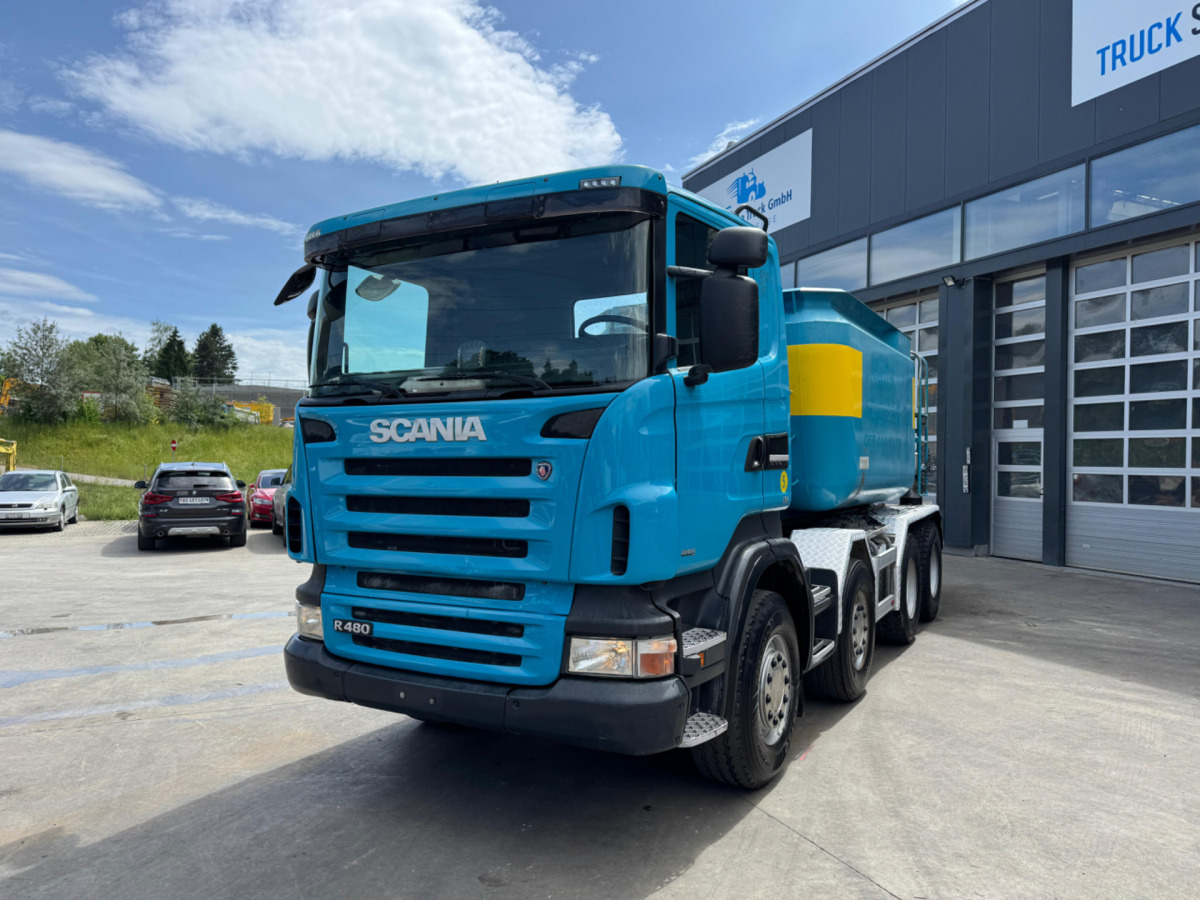 SCANIA R480 8x4 Moser 16m3 - Camion ampliroll: photos 1 SCANIA R480 8x4 Moser 16m3 - Camion ampliroll: photos 1