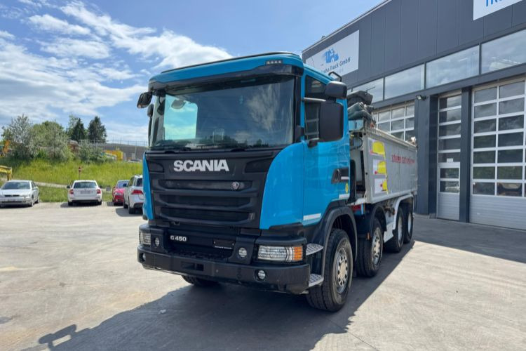 Scania G450 8x4 Abschiebemulde (no tipper) - Camion benne: photos 1 Scania G450 8x4 Abschiebemulde (no tipper) - Camion benne: photos 1