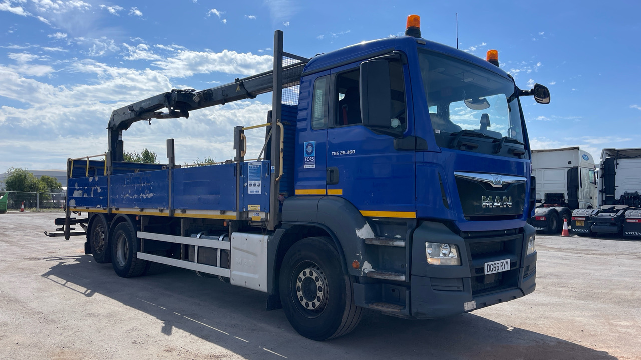 Man TGS 26.360 - Camion plateau, Camion grue: photos 1 Man TGS 26.360 - Camion plateau, Camion grue: photos 1