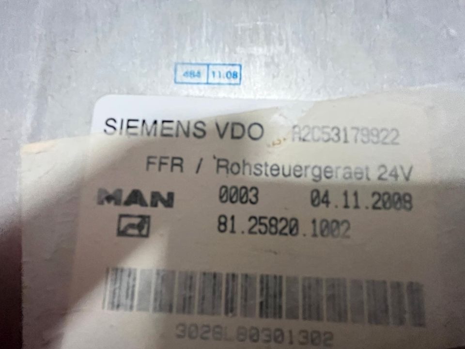 MAN SIEMENS VDO FFR Rohsteuergerät 81.25820.1002 - Bloc de gestion pour Camion: photos 2 MAN SIEMENS VDO FFR Rohsteuergerät 81.25820.1002 - Bloc de gestion pour Camion: photos 2