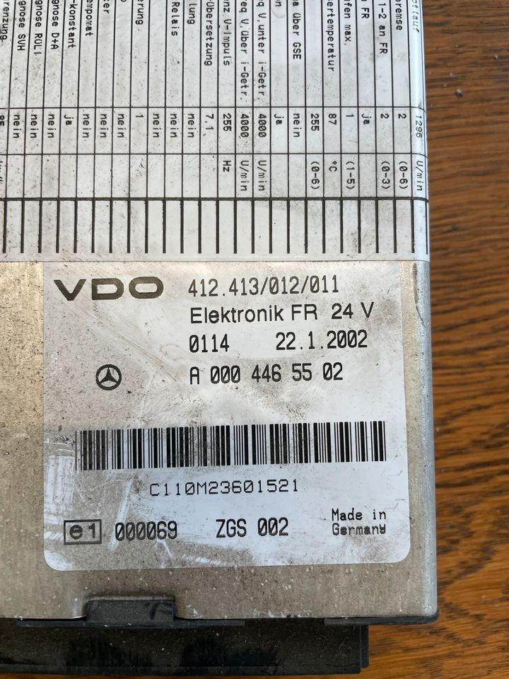 Mercedes Atego VDO Elektronik FR Steuergerät A 000 446 55 02 - Bloc de gestion pour Camion: photos 2 Mercedes Atego VDO Elektronik FR Steuergerät A 000 446 55 02 - Bloc de gestion pour Camion: photos 2
