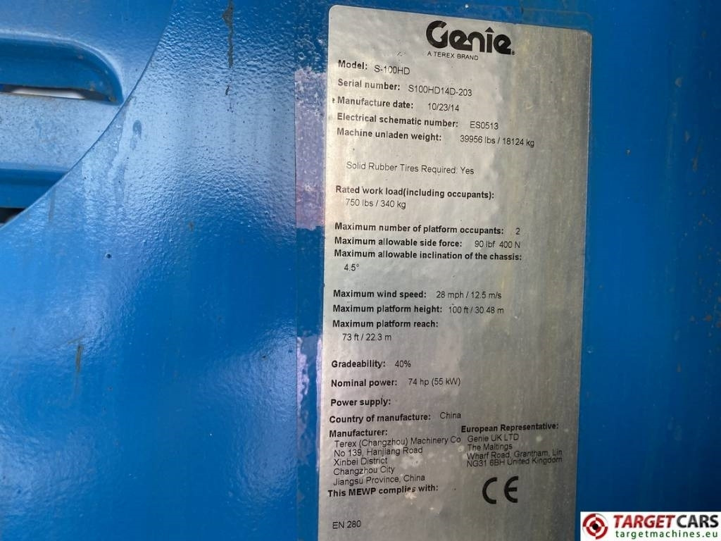 Nacelle télescopique Genie S-100HD Articulated 4x4x4 Diesel Boom Lift 3248cm: photos 10 Nacelle télescopique Genie S-100HD Articulated 4x4x4 Diesel Boom Lift 3248cm: photos 10