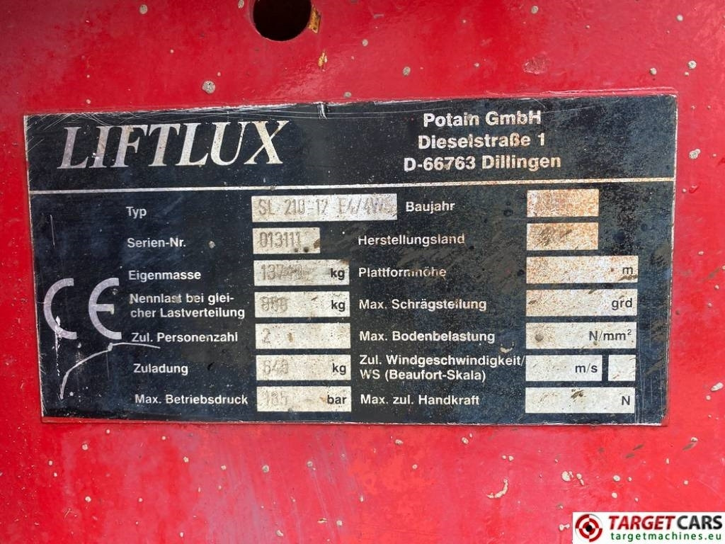 Nacelle ciseaux Liftlux SL210-12 E4/4WD Electric Scissor Work Lift 2300cm: photos 10 Nacelle ciseaux Liftlux SL210-12 E4/4WD Electric Scissor Work Lift 2300cm: photos 10