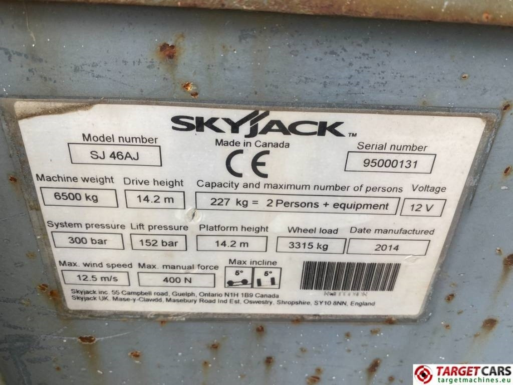 Nacelle articulée SkyJack SJ46AJ Diesel 4x4 Articulated Boom WorkLift 1593cm: photos 10