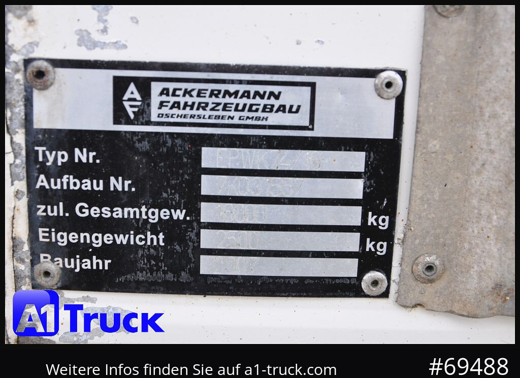 Carrosserie fourgon ACKERMANN BDF 7,45 Wechselbrücke, 2710mm Innenhöhe, verzinkt: photos 8