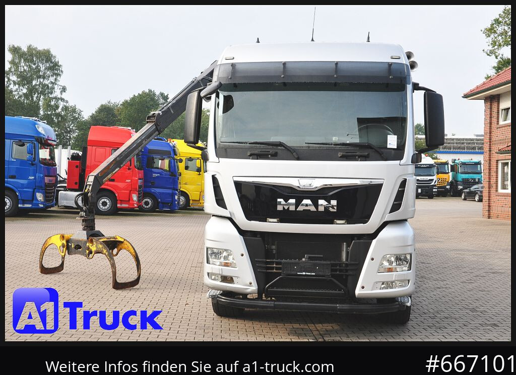Camion, Camion grue MAN TGX 26.480, Holz Kesla 2109, 6x4,: photos 12