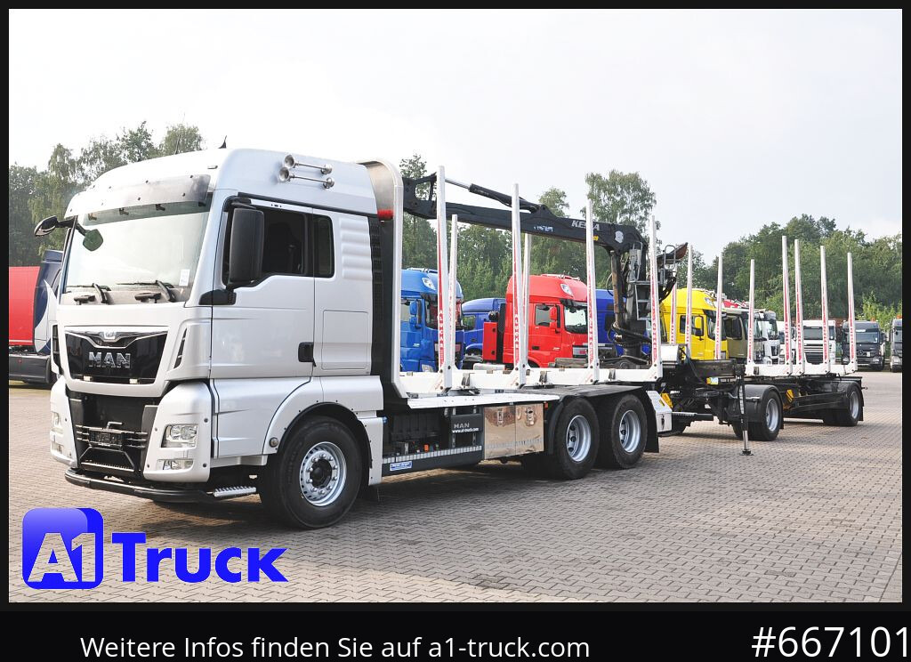 Camion, Camion grue MAN TGX 26.480, Holz Kesla 2109, 6x4,: photos 11