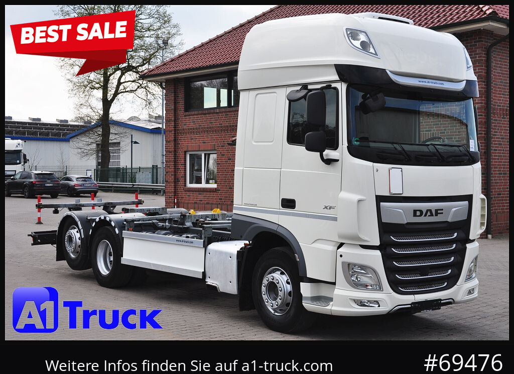 DAF XF 480 FAN Intarder, Lenkachse, - Camion porte-conteneur/ Caisse mobile: photos 1 DAF XF 480 FAN Intarder, Lenkachse, - Camion porte-conteneur/ Caisse mobile: photos 1