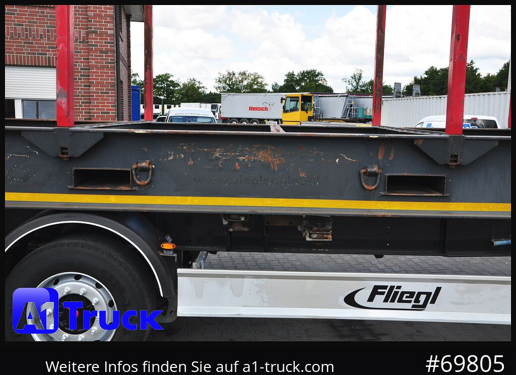 Semi-remorque grumier FLIEGL SDS01, Langholz, Containeraufbau, Liftachse,: photos 6