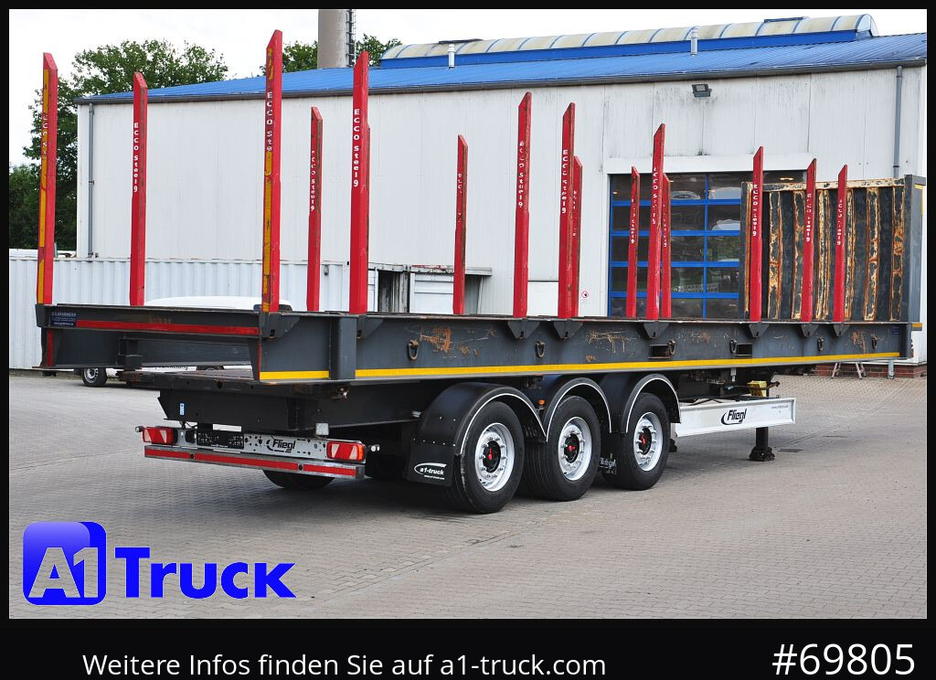 Semi-remorque grumier FLIEGL SDS01, Langholz, Containeraufbau, Liftachse,: photos 9
