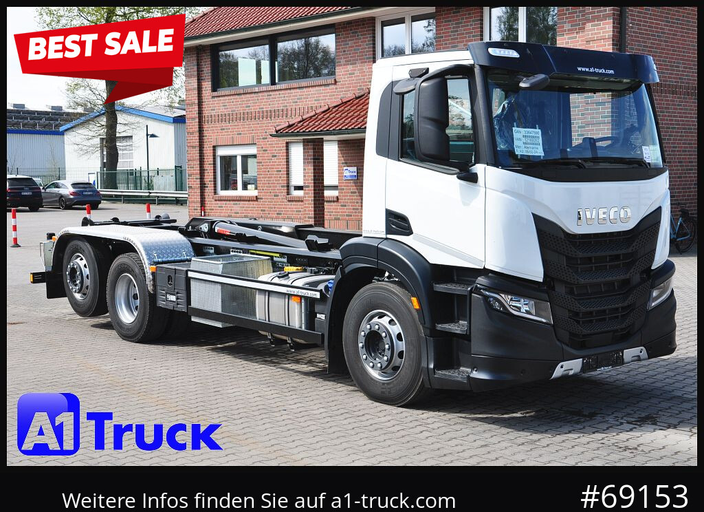 IVECO X-Way AD 420 Hiab 21S59 Lenk- Liftachse, Garantie - Camion ampliroll: photos 1 IVECO X-Way AD 420 Hiab 21S59 Lenk- Liftachse, Garantie - Camion ampliroll: photos 1