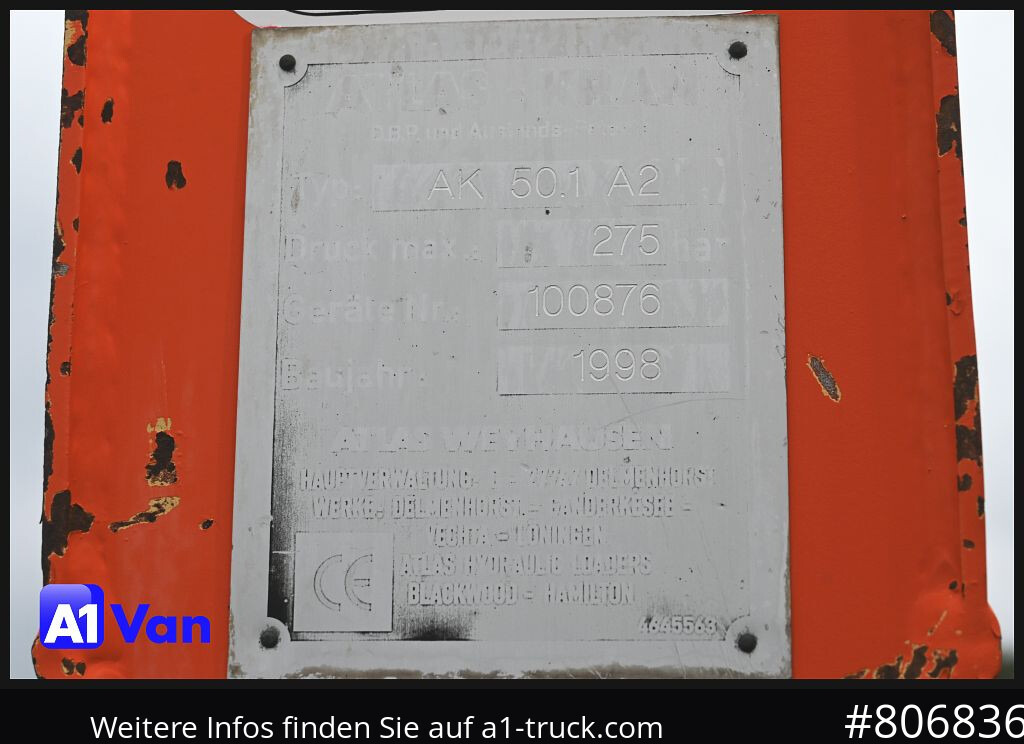 MAN TGL 8.180 Kipper Kran, Meiller, Atlas, AHK - Camion benne: photos 4 MAN TGL 8.180 Kipper Kran, Meiller, Atlas, AHK - Camion benne: photos 4