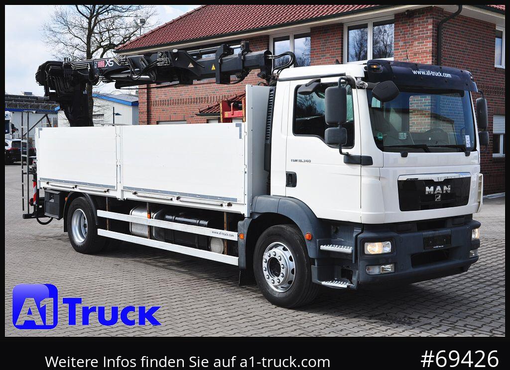 MAN TGM 18.340 4X2 BL Hiab 133K - Camion grue: photos 1 MAN TGM 18.340 4X2 BL Hiab 133K - Camion grue: photos 1
