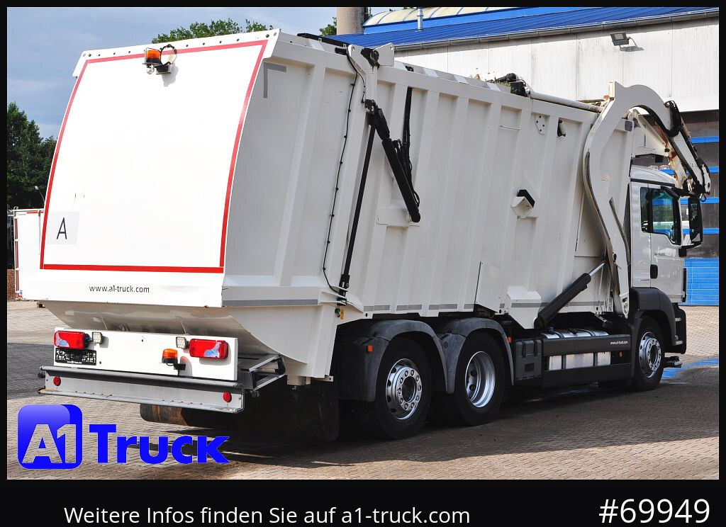 Benne à ordures ménagères pour transport de déchets MAN TGS 26.320, Faun 533 Frontlader, Überkopflader Müllwagen,: photos 9 Benne à ordures ménagères pour transport de déchets MAN TGS 26.320, Faun 533 Frontlader, Überkopflader Müllwagen,: photos 9