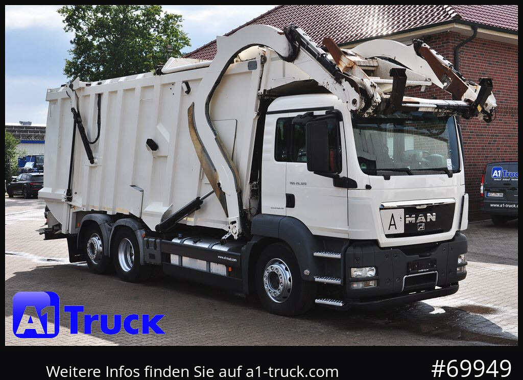 MAN TGS 26.320, Faun 533 Frontlader, Überkopflader Müllwagen, - Benne à ordures ménagères: photos 1 MAN TGS 26.320, Faun 533 Frontlader, Überkopflader Müllwagen, - Benne à ordures ménagères: photos 1