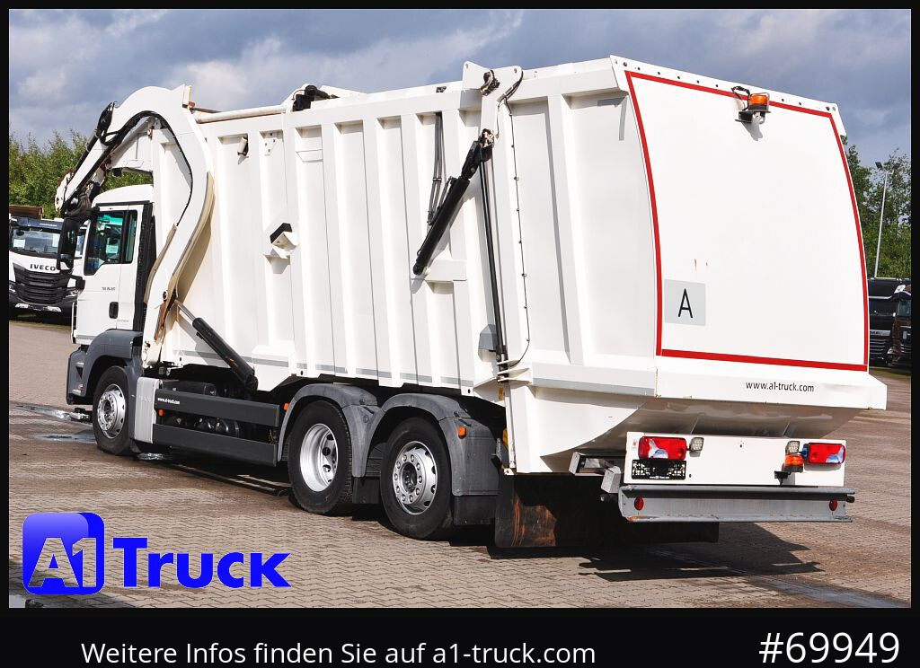 Benne à ordures ménagères pour transport de déchets MAN TGS 26.320, Faun 533 Frontlader, Überkopflader Müllwagen,: photos 10 Benne à ordures ménagères pour transport de déchets MAN TGS 26.320, Faun 533 Frontlader, Überkopflader Müllwagen,: photos 10