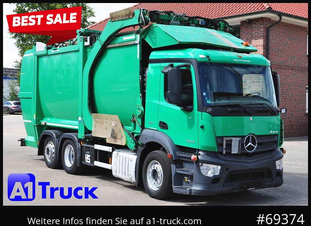 MERCEDES-BENZ Antos 2533, HS Millenium XXL37 Überkopflader, - Benne à ordures ménagères: photos 1 MERCEDES-BENZ Antos 2533, HS Millenium XXL37 Überkopflader, - Benne à ordures ménagères: photos 1
