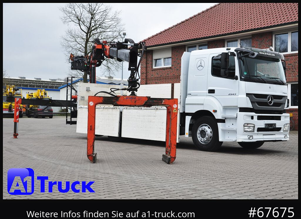 MERCEDES-BENZ Axor 2543, Atlas 170.2 Kran, Lift-Lenkachse, - Camion grue, Camion plateau: photos 1 MERCEDES-BENZ Axor 2543, Atlas 170.2 Kran, Lift-Lenkachse, - Camion grue, Camion plateau: photos 1