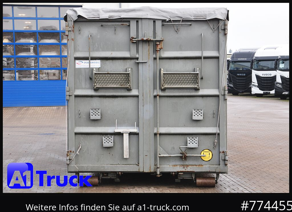 Camion ampliroll POL OSTEG Abrollcontainer 47,5m³,  Mulde, Dachplane, Portaltür: photos 10