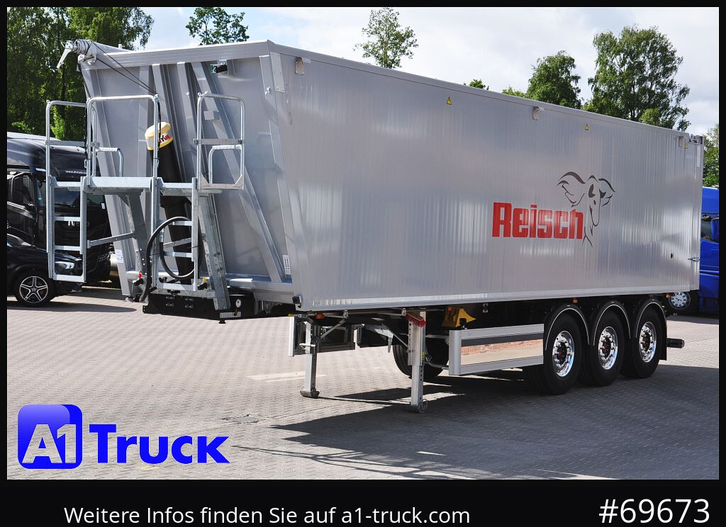 REISCH RHKS, Alu-Kippmulde 54m³, Kombitüren, Alufelgen, Liftachse, - Semi-remorque benne: photos 1 REISCH RHKS, Alu-Kippmulde 54m³, Kombitüren, Alufelgen, Liftachse, - Semi-remorque benne: photos 1