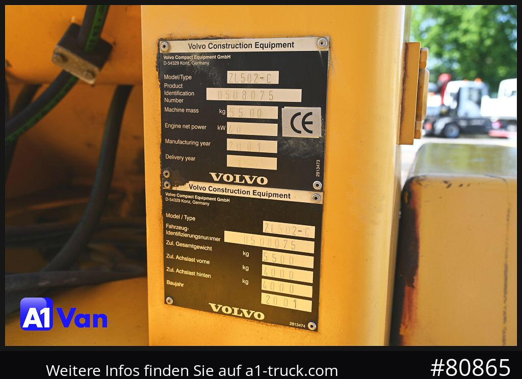VOLVO Volvo ZL 502-C - Chargeuse sur pneus: photos 2 VOLVO Volvo ZL 502-C - Chargeuse sur pneus: photos 2