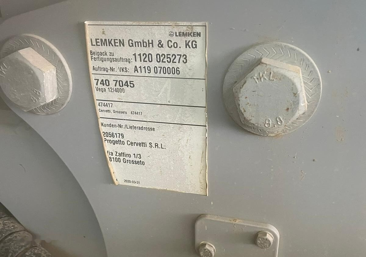 Lemken VEGA 4000 - Pulvérisateur traîné: photos 5 Lemken VEGA 4000 - Pulvérisateur traîné: photos 5