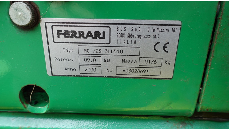 Ferrari 72S Met trommel/cyclo maaier - Micro tracteur: photos 5 Ferrari 72S Met trommel/cyclo maaier - Micro tracteur: photos 5
