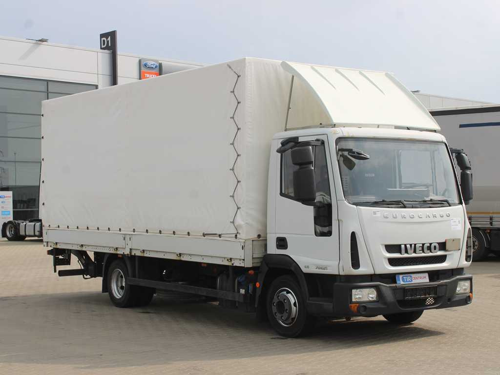 Iveco EUROCARGO 75E21, EURO 6, SIDE BOARD, HYDRAULIC FRONT, TIRES 80% - Camion à rideaux coulissants: photos 3 Iveco EUROCARGO 75E21, EURO 6, SIDE BOARD, HYDRAULIC FRONT, TIRES 80% - Camion à rideaux coulissants: photos 3