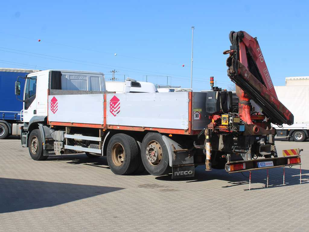 Iveco STRALIS 400, 6X2, EURO 3, HYDRAULIC ARM FASSI F110 - Camion plateau, Camion grue: photos 5 Iveco STRALIS 400, 6X2, EURO 3, HYDRAULIC ARM FASSI F110 - Camion plateau, Camion grue: photos 5