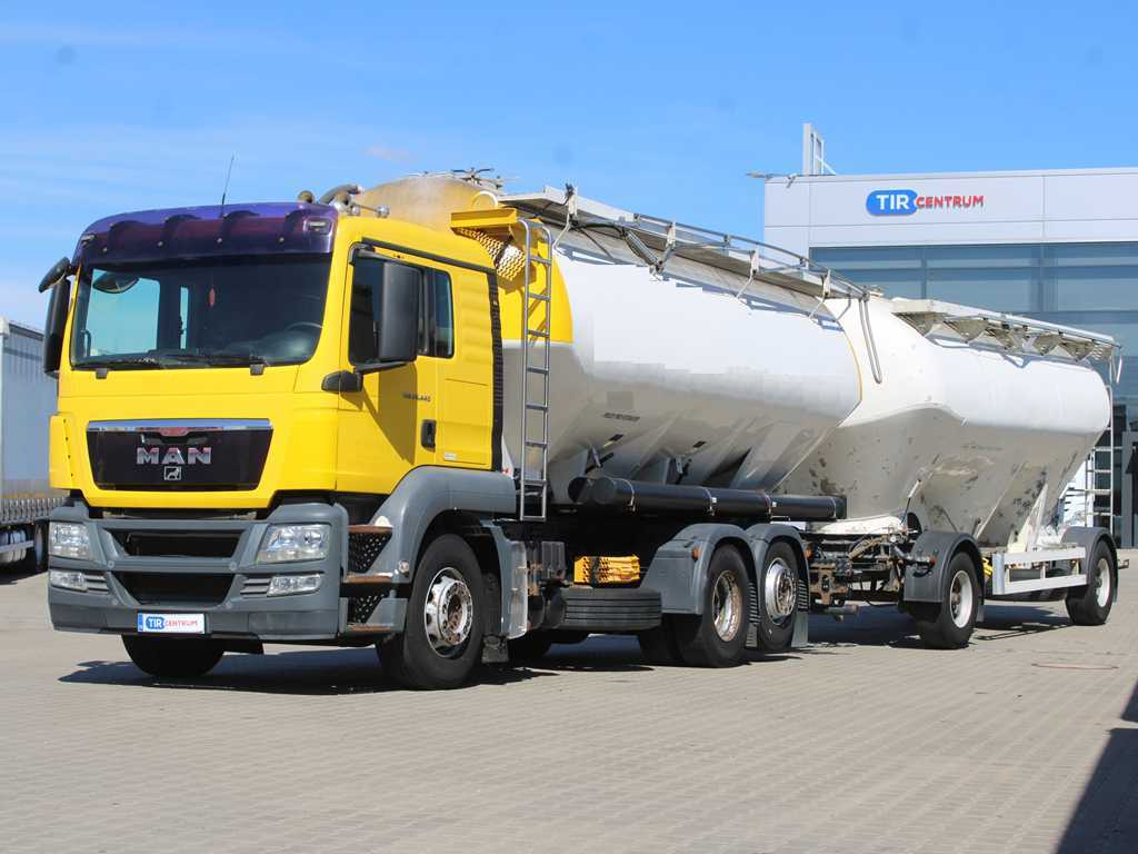 MAN TGA 26.440, 6x2, EURO 5, FELDBINDER 30m3, LIFTING AXLE, SILO + SPITZER (2006) - Camion citerne: photos 1 MAN TGA 26.440, 6x2, EURO 5, FELDBINDER 30m3, LIFTING AXLE, SILO + SPITZER (2006) - Camion citerne: photos 1