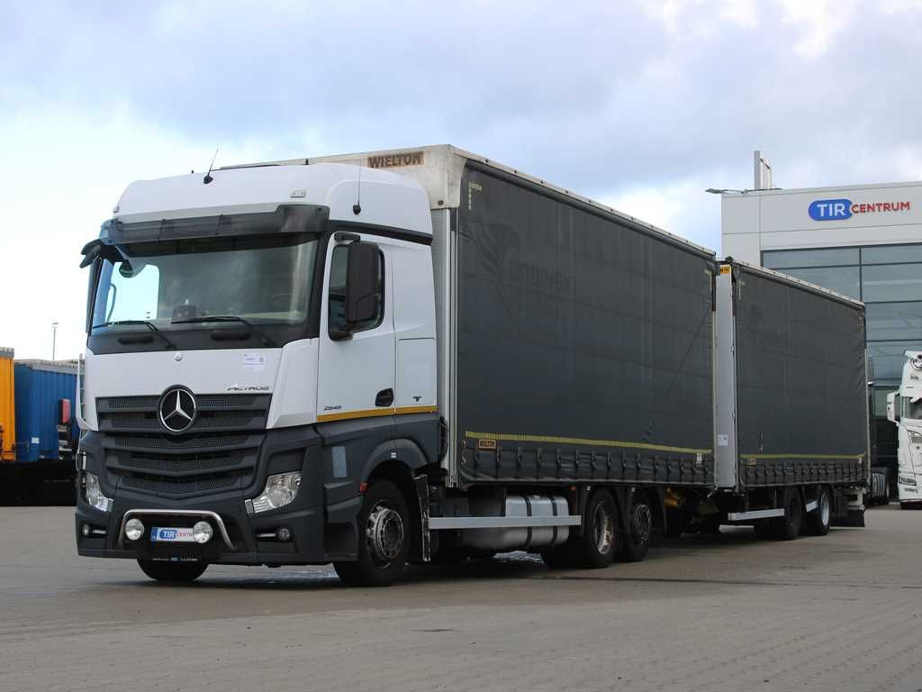Mercedes-Benz Actros 2545, TRANZIT SET, LIFTING AXLE, EURO 6 - Camion à rideaux coulissants: photos 1 Mercedes-Benz Actros 2545, TRANZIT SET, LIFTING AXLE, EURO 6 - Camion à rideaux coulissants: photos 1