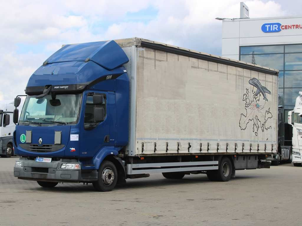 Renault MIDLUM 220.12, EURO 5, TAIL LIFT - Camion à rideaux coulissants: photos 1 Renault MIDLUM 220.12, EURO 5, TAIL LIFT - Camion à rideaux coulissants: photos 1