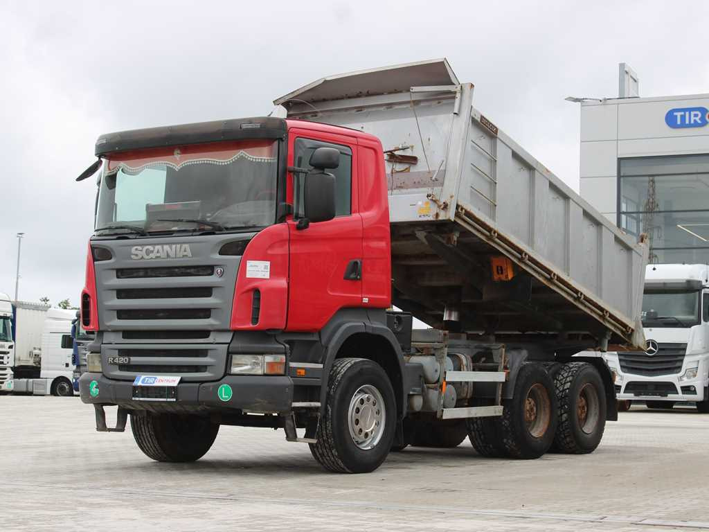 Scania R 420 CB 6X4 , THREE SIDED, EURO 4, RETARDER, 13m³ - Camion benne: photos 1 Scania R 420 CB 6X4 , THREE SIDED, EURO 4, RETARDER, 13m³ - Camion benne: photos 1