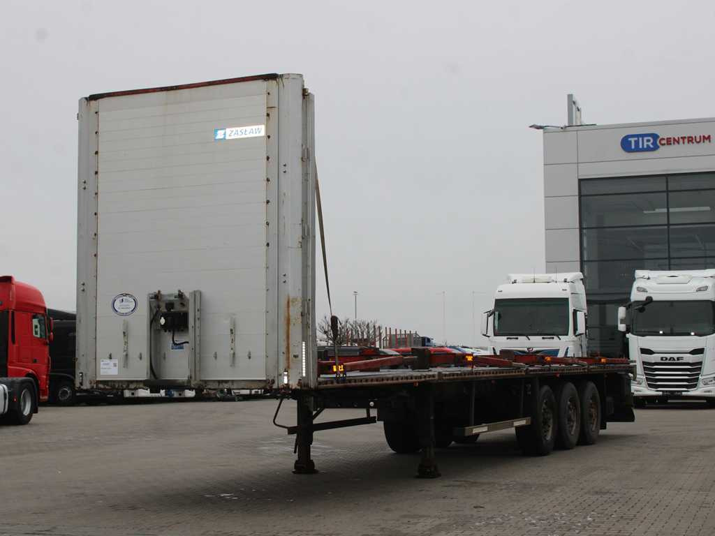 ZASŁAW D-651A, LIFTING AXLE - Semi-remorque plateau: photos 1 ZASŁAW D-651A, LIFTING AXLE - Semi-remorque plateau: photos 1