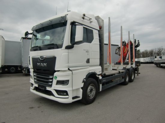 MAN TGX 33.580 BL 6x4, Intarder, Holztransporter, - Camion grumier, Camion grue: photos 1 MAN TGX 33.580 BL 6x4, Intarder, Holztransporter, - Camion grumier, Camion grue: photos 1