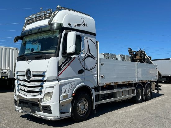 Mercedes-Benz Actros 2545 L 6x2, Retarder, Pritsche, Hiab XS 166 D-4 PRO, E5 - Camion plateau, Camion grue: photos 1 Mercedes-Benz Actros 2545 L 6x2, Retarder, Pritsche, Hiab XS 166 D-4 PRO, E5 - Camion plateau, Camion grue: photos 1