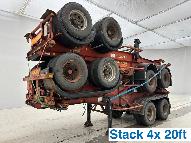 Van Hool Stack 4 x skelet 20 ft - Semi-remorque porte-conteneur/ Caisse mobile: photos 1 Van Hool Stack 4 x skelet 20 ft - Semi-remorque porte-conteneur/ Caisse mobile: photos 1