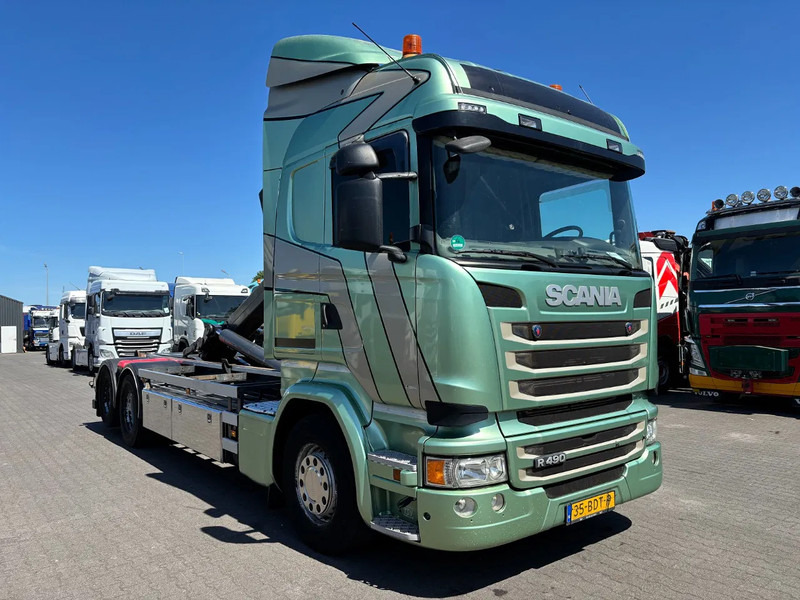 Scania R490 6x2 Euro 6 Retarder VDL Hooklift - Camion - système de câble: photos 2 Scania R490 6x2 Euro 6 Retarder VDL Hooklift - Camion - système de câble: photos 2