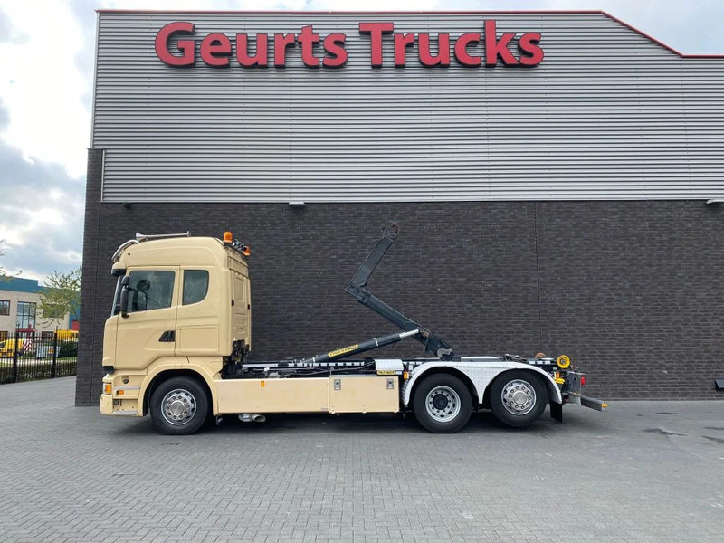 Scania R450 6X2 + PALFINGER HAAKARMSYSTEEM/ABROLLKIPPER/HOOKLIFT - Camion ampliroll: photos 1 Scania R450 6X2 + PALFINGER HAAKARMSYSTEEM/ABROLLKIPPER/HOOKLIFT - Camion ampliroll: photos 1