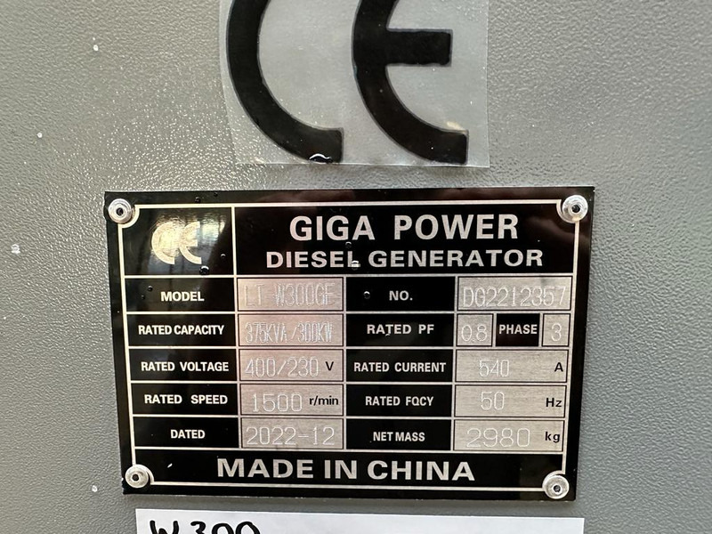 Groupe électrogène neuf Giga power Giga power 375 kVa silent generator set - LT-W300GF: photos 12