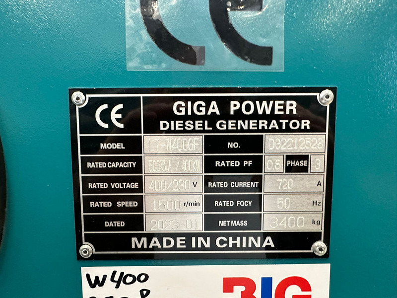 Groupe électrogène neuf Giga power Giga power 500 kVa silent generator set - LT-W400GF: photos 9