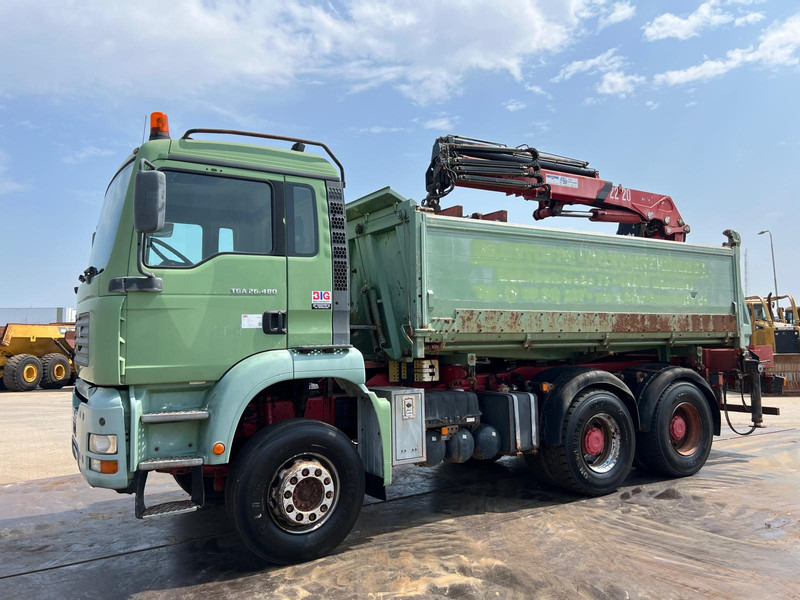 MAN TGA 26.480 tipper + HMF crane - Camion benne, Camion grue: photos 3 MAN TGA 26.480 tipper + HMF crane - Camion benne, Camion grue: photos 3