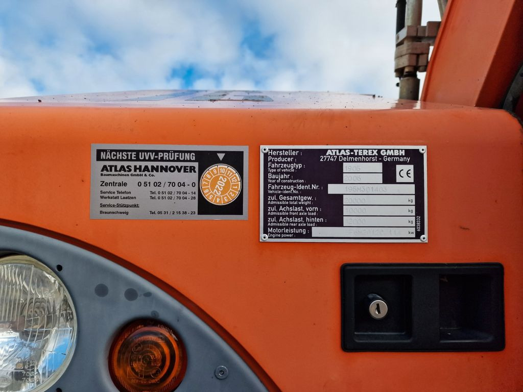 Pelle sur pneus Atlas Terex 1905M Mobilbagger Atlas Terex 1905M Mobilbagger: photos 30 Pelle sur pneus Atlas Terex 1905M Mobilbagger Atlas Terex 1905M Mobilbagger: photos 30