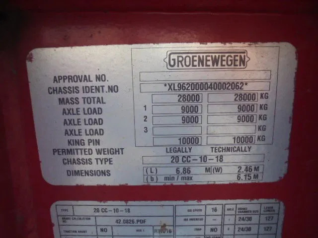 Semi-remorque porte-conteneur/ Caisse mobile Groenewegen 20 CC-10-18: photos 8