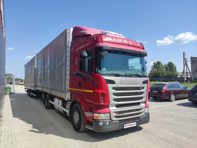 Scania R420 curtainsider truck + curtain side trailer - Camion à rideaux coulissants: photos 2 Scania R420 curtainsider truck + curtain side trailer - Camion à rideaux coulissants: photos 2